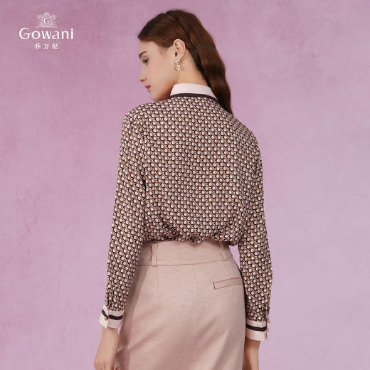 乔万尼新品时尚撞色衬衫长袖上衣EI2C849 商品图4