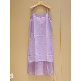 【抖音专属】拼接吊带裙（23718219-暮山紫-结缘款）