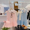 【秒杀】巴鲁熊女童夏季学院风休闲POLO领百褶公主连衣裙背心裙公主背心裙80-150 商品缩略图4