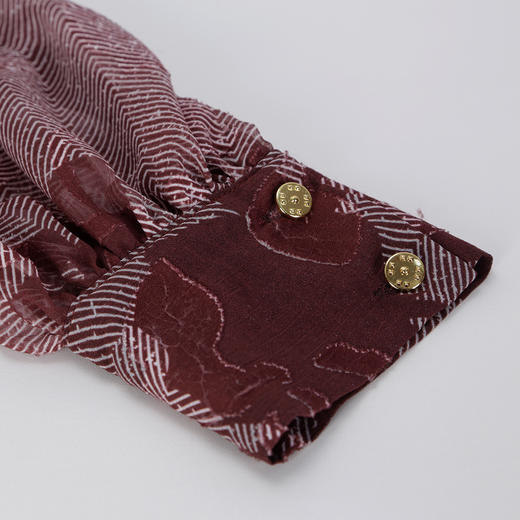 QF870斯尔丽2025夏季新款提花烧花印花工艺半透感宽松时尚廓形连衣裙 商品图6