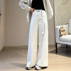调性十足！2025新款A型宽腿裤同色腰带休闲九分宽松牛仔裤遮肉奶奶裤！ 商品缩略图5
