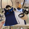 【秒杀】巴鲁熊女童连衣裙夏装新款纯棉拼色背心裙中长款女宝宝直筒裙无袖T恤裙80-150 商品缩略图8