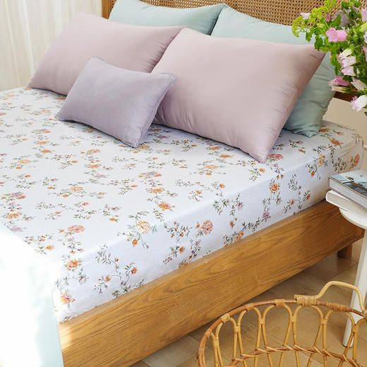 蔷薇系列床笠纯棉100全棉四季通用单件床罩复古碎花高端轻奢定制 商品图3