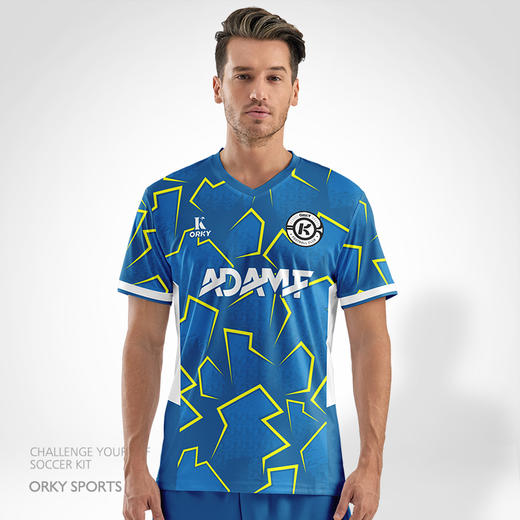 ORKY沃恺足球服套装男成人运动训练服短袖球衣定制长袖队服比赛服 商品图3