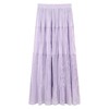 夏季雪纺紫色半身裙女中长款宽松显瘦a字百褶裙垂感温柔风长裙子 商品缩略图4