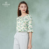 乔万尼夏季新款真丝桑蚕丝衬衫舒适宽松五分袖上衣EI2C802 商品缩略图1