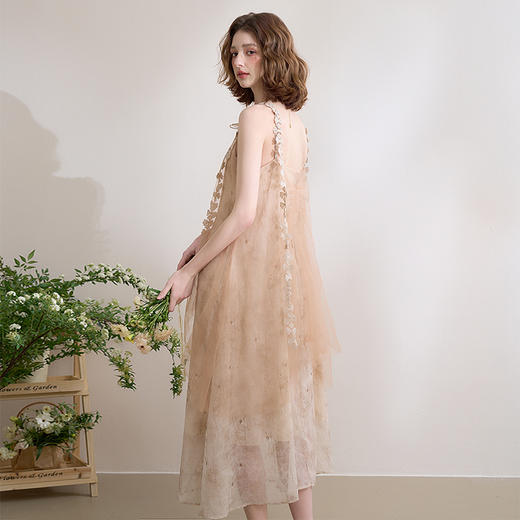 西遇吊带薄纱连衣裙女新款海边度假风仙女花边沙滩裙D0050477/V0050703/K0050852 商品图5