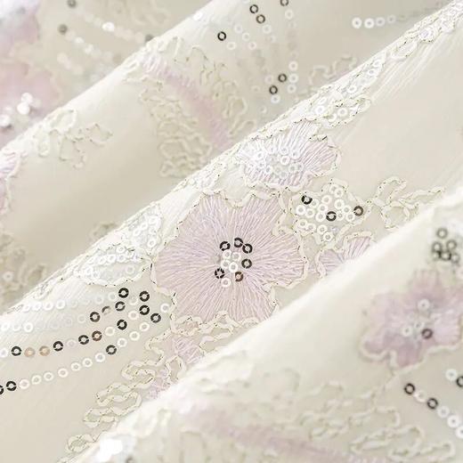 【高货wl】全新升级【铂金会员312/天猫419/差价107】(01948) 洛诗琳精致优雅贵气金线亮片刺绣提花A字裙女夏新款连衣裙 商品图3