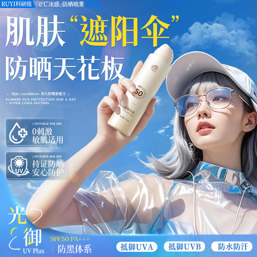 【分销】【买一送一】儒意美萃防晒喷雾150ml  高倍防晒+养肤抗光老 持证防晒不虚标 轻薄速干 全身可用 商品图2