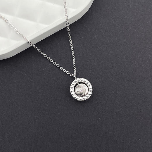 【线上铂金馆】PT950 【国际铂金协会】铂金调节CNC猫眼珠仿钻圆环套链(BTL00194)预售产品下单后不退款不退货不换货不补差价) 商品图1