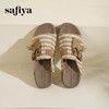 预售7天|Safiya/索菲娅2025时尚编织露趾休闲外穿百搭平底勃肯拖鞋SFD2110401 商品缩略图8