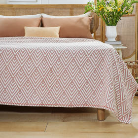 简约几何系列盖毯空调被毛巾被凉感家用午睡沙发纯棉成人空调盖毯