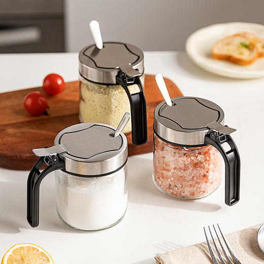 摩登主妇不锈钢调料罐盐罐分装瓶家用味精调味瓶罐厨房调料收纳盒 商品图0