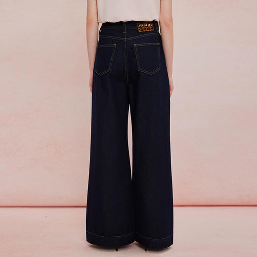 QF310斯尔丽25夏季新款水洗牛仔阔腿加长版宽松显瘦百搭时尚裤子 商品图1