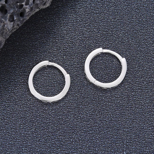 【线上铂金馆】PT950 【国际铂金协会】铂金镂空三角耳圈耳扣(BES00049)预售产品下单后不退款不退货不换货不补差价) 商品图1