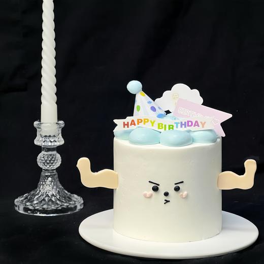 烤爱·我要变强壮·ins风系列·蓝色蛋糕·生日蛋糕/节日蛋糕/聚会/下午茶/呆萌呆萌的好可爱！ 商品图2