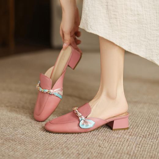 真皮包头半拖穆勒鞋女 商品图1