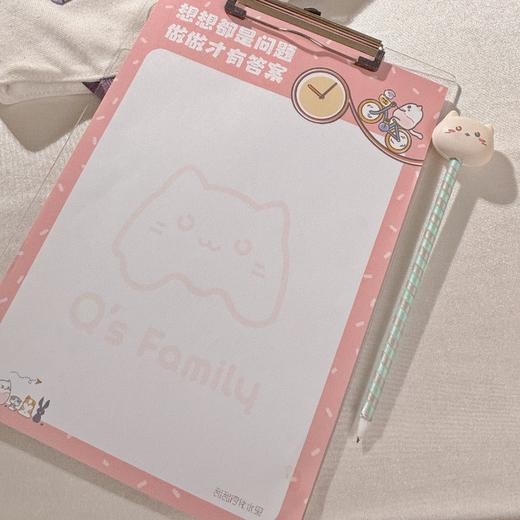 【多巴胺色】甜甜圈限定款A4板夹创意可爱简约磨砂透明学生用卡通试卷收纳夹 商品图3