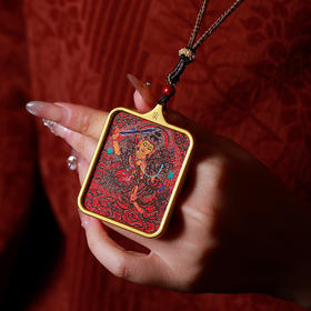 文殊菩萨唐卡摆件，挂件