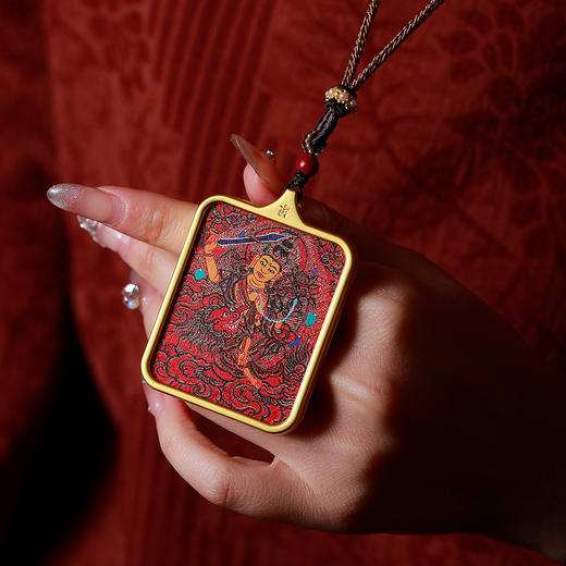 文殊菩萨唐卡摆件，挂件 商品图0