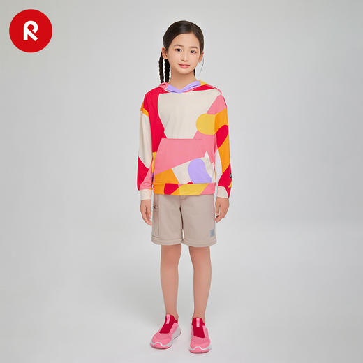 芬兰Reima2025春夏新款男女儿童中童防晒吸湿速干印花针织连帽衫 商品图4