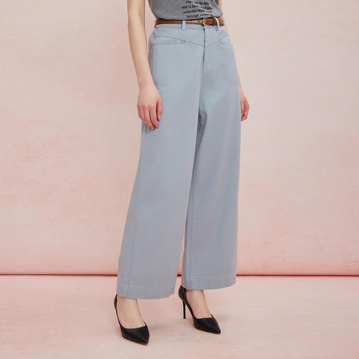 QF302斯尔丽25夏季新款时尚小个子宽松显瘦直筒休闲百搭水洗牛仔长裤 商品图2