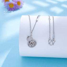 【线上铂金馆】PT950 #葫芦 #招财进宝 【国际铂金协会  精品】铂金镂空贺岁算盘葫芦福禄双至铜钱图案调节套链（珠可动）(BTL00268)预售产品下单后不退款不退货不换货不补差价)