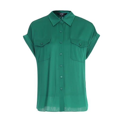 EITIE爱特爱夏季新款宽松直筒显瘦通勤简约百搭衬衫7809504 商品图5