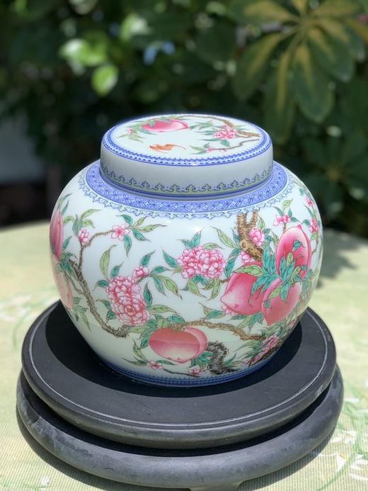 翠边九桃茶叶罐 商品图0