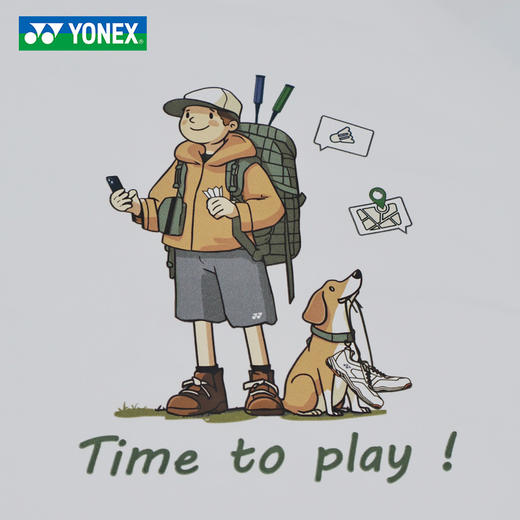 YONEX尤尼克斯羽毛球服短袖YOBC4156CR羽毛球服短袖遇见生活系列文化衫 商品图3