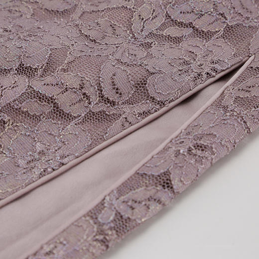 QB804斯尔丽25新款法式浪漫立体刺绣光泽感蕾丝旗袍流苏设计礼服连衣裙 商品图8