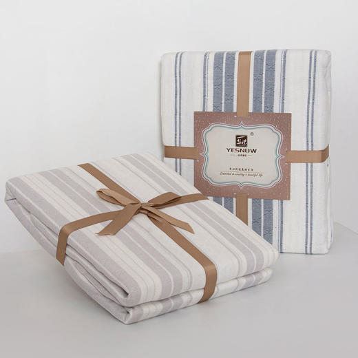 一丝浓时尚简约提花毯 全棉三层纱布盖毯 休闲沙发毯盖毯午睡毯 商品图0