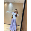 夏季雪纺紫色半身裙女中长款宽松显瘦a字百褶裙垂感温柔风长裙子 商品缩略图1