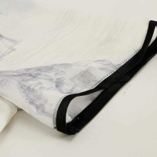 QF823斯尔丽25新款改良式旗袍提花工艺飘逸下摆插片A型显瘦浪漫连衣裙 商品图8