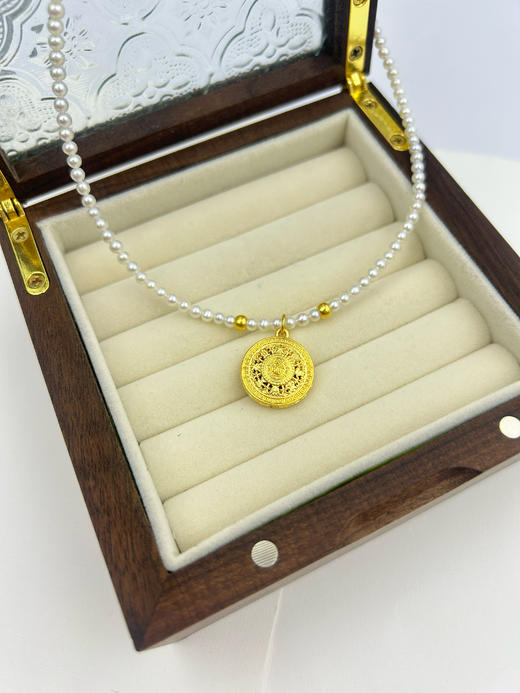 足金八宝罗盘珍珠套链 商品图3