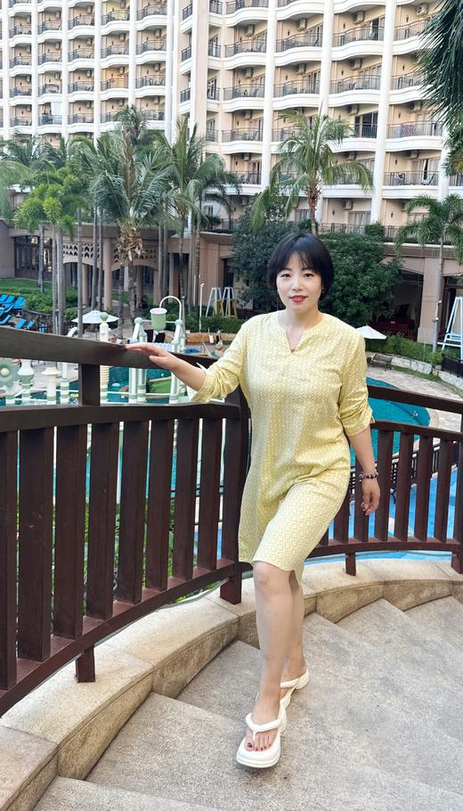 【斜纹梭织100%棉】SCHIESSER德国舒雅女士七分袖连衣裙100%斜纹梭织面料薄而不透31/24767D 商品图10