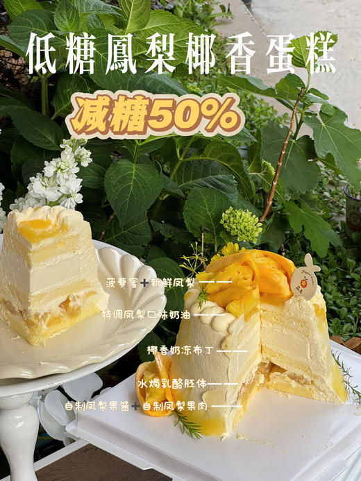 低糖凤梨椰香蛋糕 商品图0