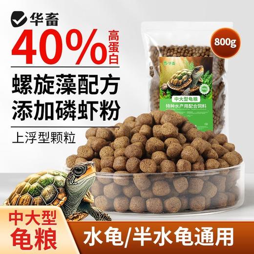 华畜龟粮中大龟高蛋白乌龟饲料草龟用巴西龟通用粮食黄缘高钙龟粮 商品图9