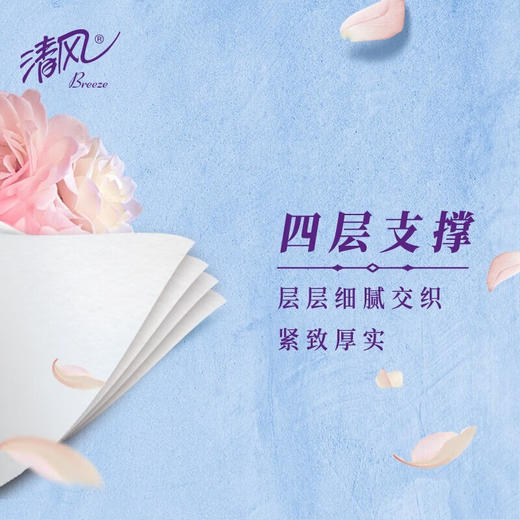 清风牌花萃卷纸4层200克10卷（新老包装随机发） 商品图4