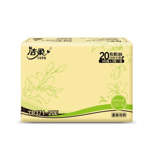 洁柔牌纸面巾(东方花园128软抽)100抽3层(20包装) TR371-20E 商品图3