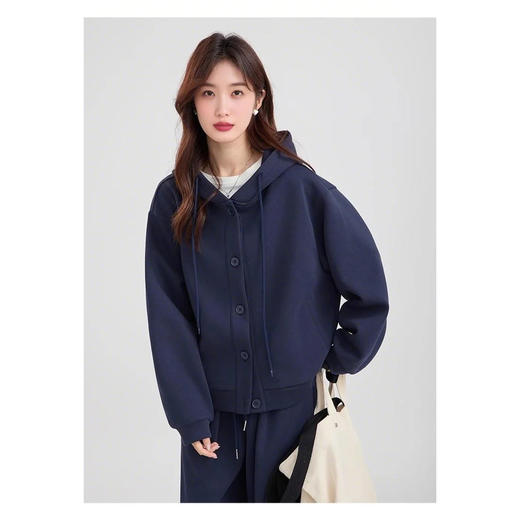 裁缝学苑AQ460高级感通勤连帽卫衣外套纸样女装宽松帽衫上衣样板图纸 商品图3