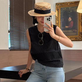 【预售7天】良木里真丝拼接背心（3689）