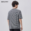 贝纳川微肌理提花条纹针织短袖T恤ECF214011 商品缩略图3