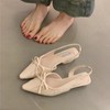 【YW】无忧购法式小众温柔绸缎蝴蝶结尖头浅口包头晚晚单鞋2026（截单后7天发货) 商品缩略图5