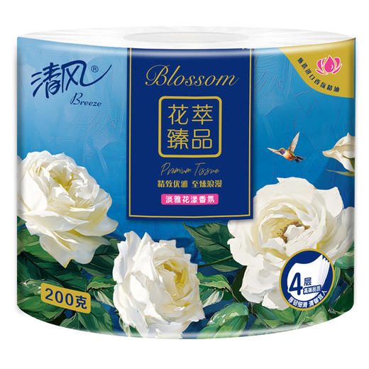 清风牌花萃卷纸4层200克10卷（新老包装随机发） 商品图3