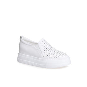 豪麟名鞋奥莱迪嘉女鞋时尚休闲鞋牛皮革DJXXO51WX213白色  原价1660元