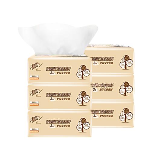 清风萌宠系列亲肤抽纸6联包 商品图0