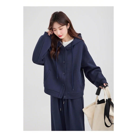 裁缝学苑AQ460高级感通勤连帽卫衣外套纸样女装宽松帽衫上衣样板图纸 商品图5