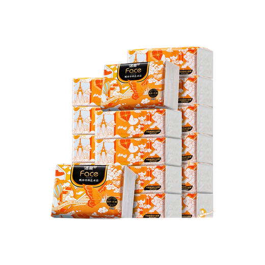 BR243-18E洁柔牌纸面巾(艺术巴黎软抽)90抽4层(18包装) 商品图1