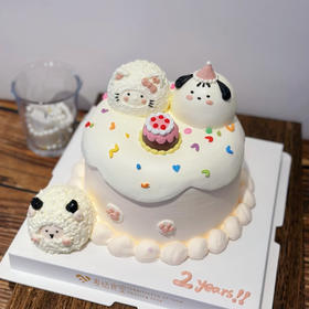 纪念日（需自提；奶油霜提前2天预定）蛋糕摆件随机